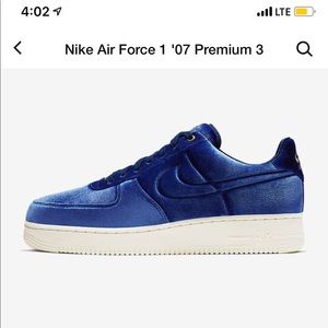 NIKE AIR FORCE 1 “BLUE VELOUR VOID”